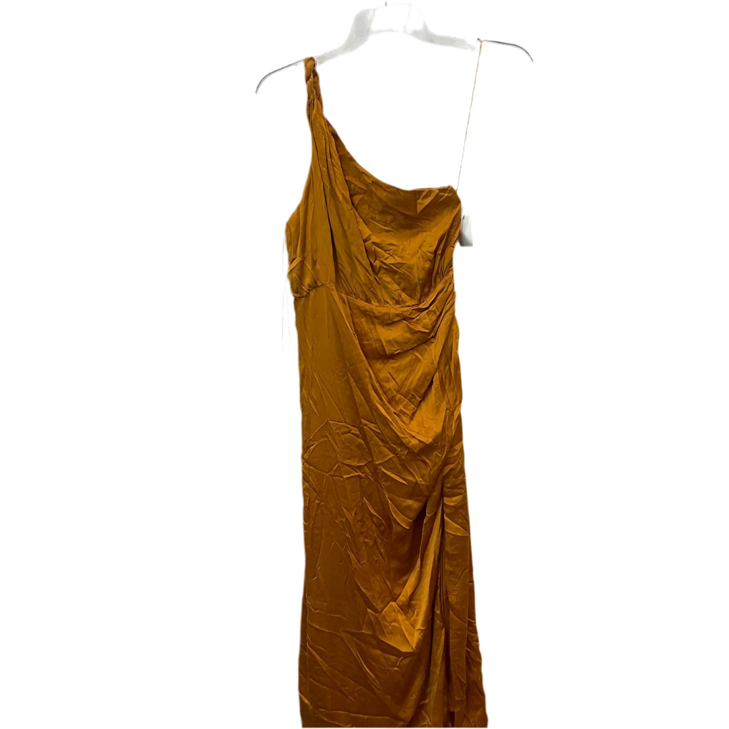 Dress Casual Midi By Anthropologie In Gold, Size: 4