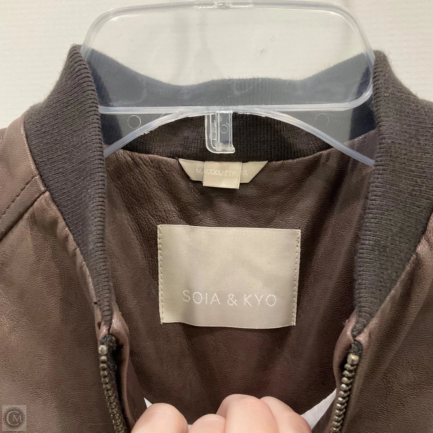 Jacket Leather By Soia & Kyo In Brown, Size: Xxs