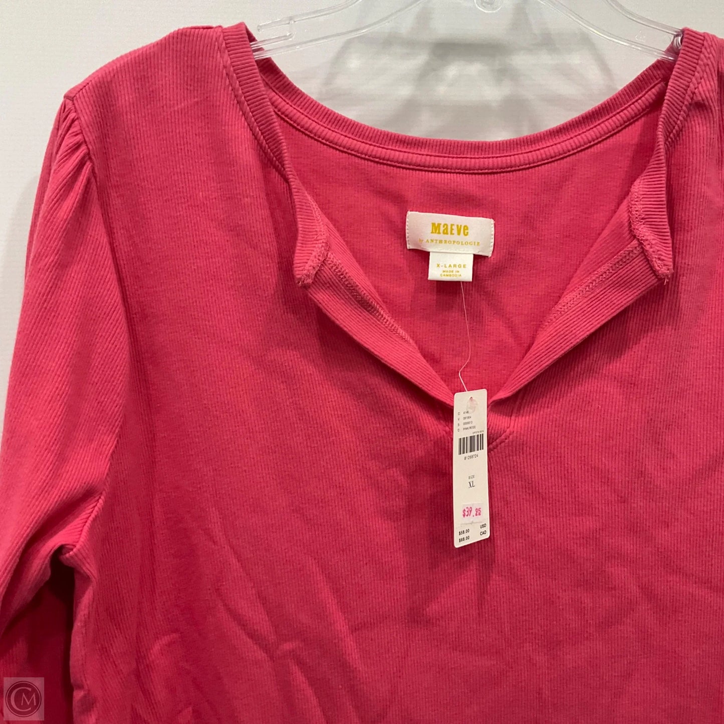 Top Short Sleeve By Maeve In Pink, Size: Xl