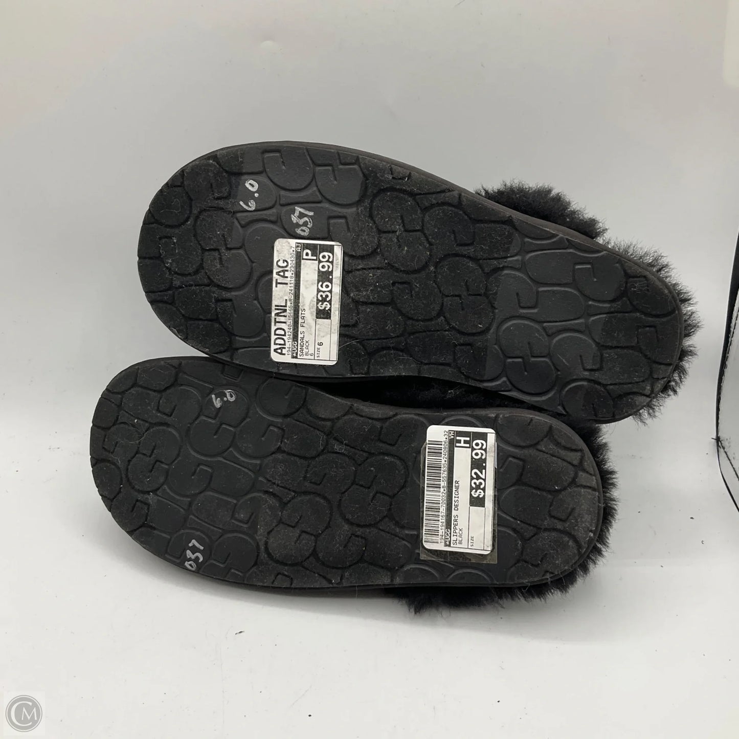 Slippers Designer By Ugg In Black Size 6