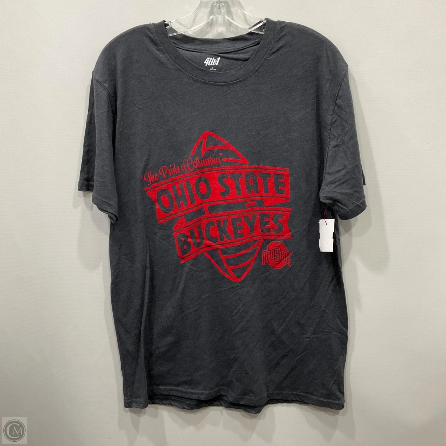Top Short Sleeve By Clothes Mentor In Grey, Size: L