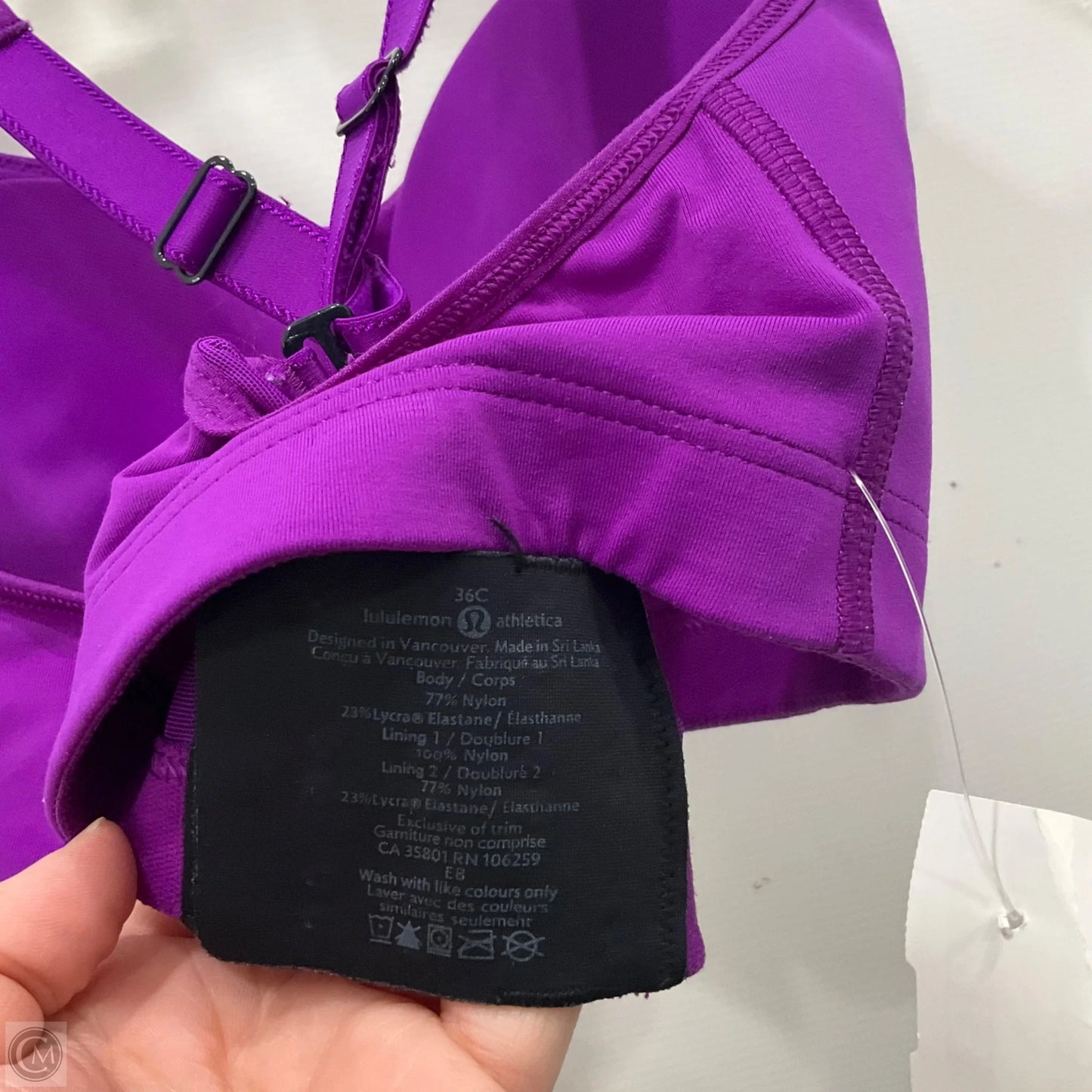 Athletic Bra By Lululemon In Purple, Size: 8