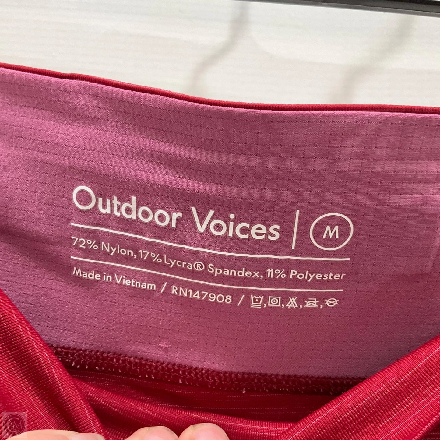 Athletic Leggings By Outdoor Voices In Red, Size: M