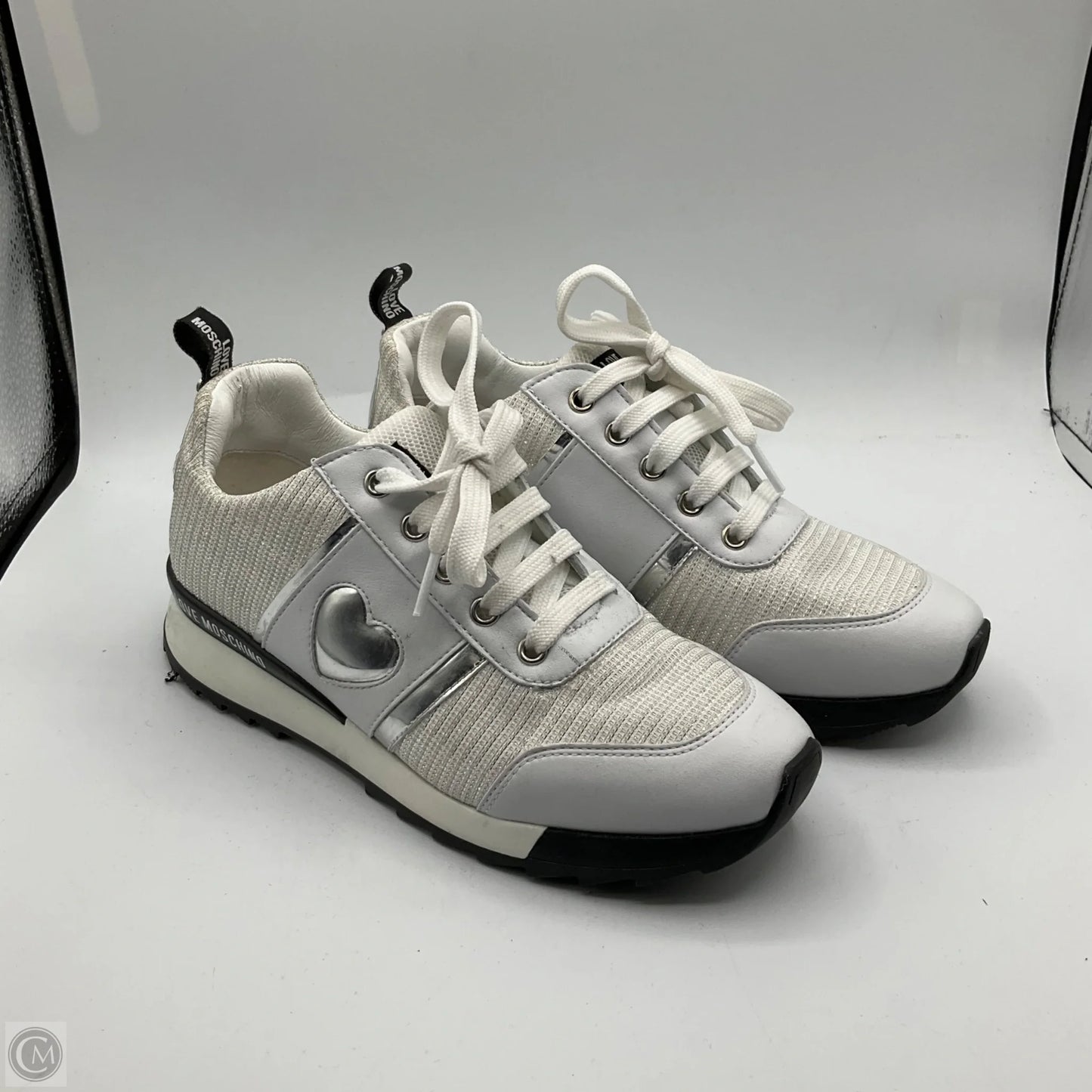 Shoes Athletic By Love Moschino In White, Size: 6.5