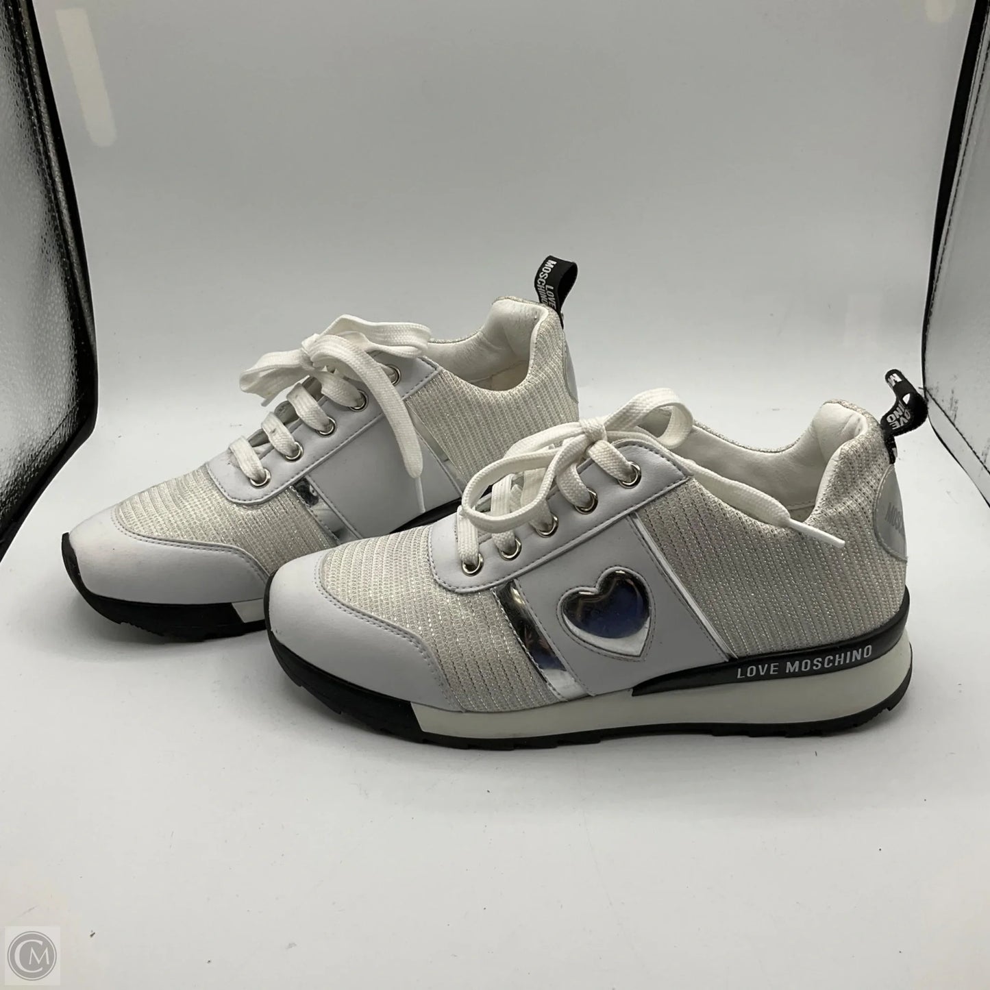 Shoes Athletic By Love Moschino In White, Size: 6.5
