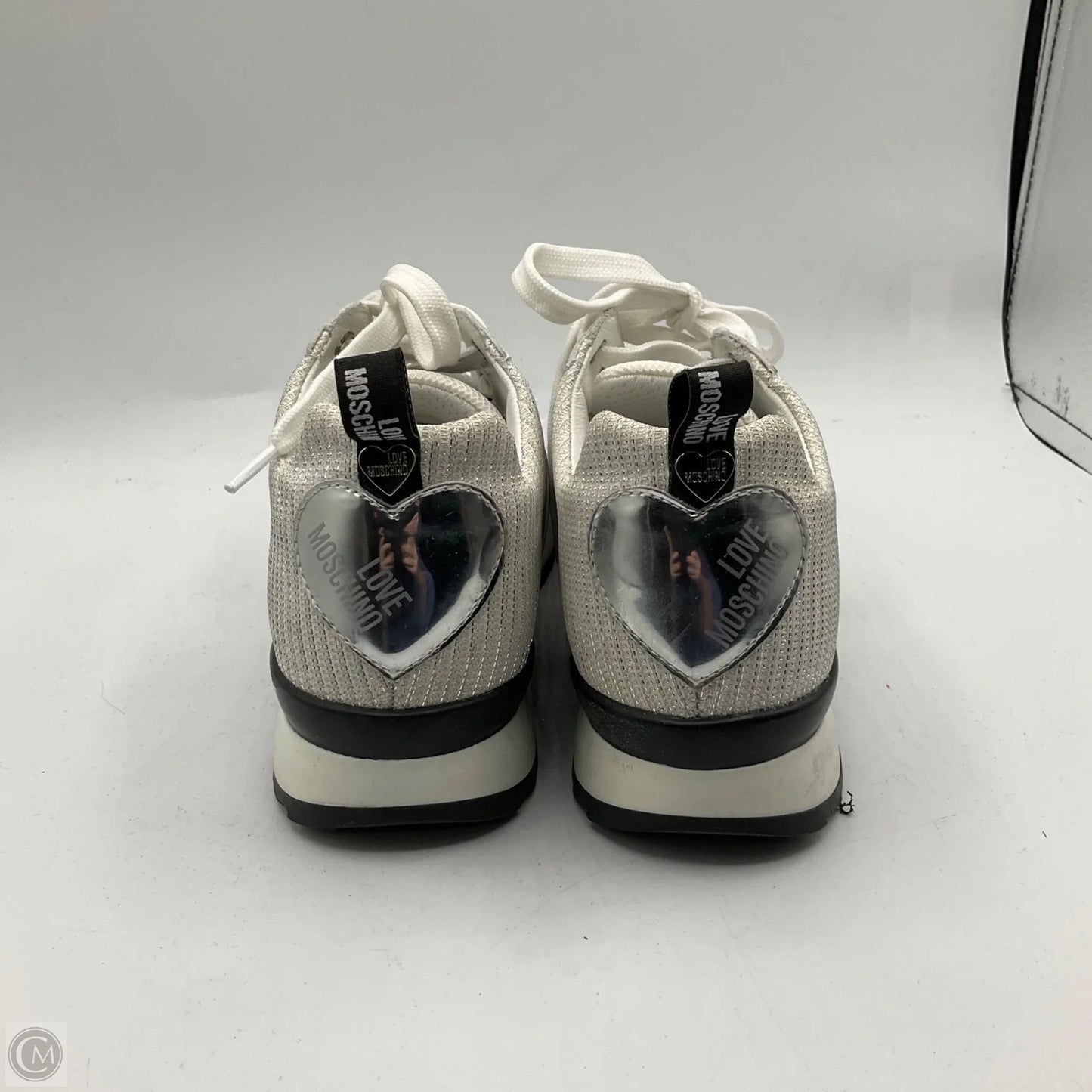 Shoes Athletic By Love Moschino In White, Size: 6.5