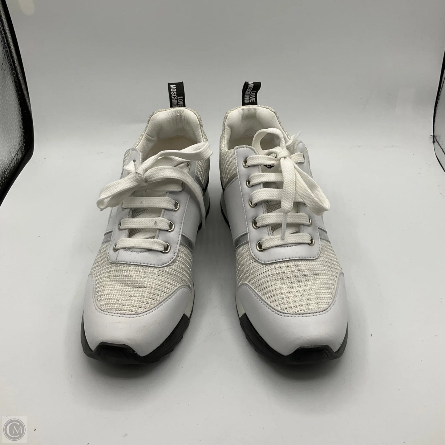 Shoes Athletic By Love Moschino In White, Size: 6.5