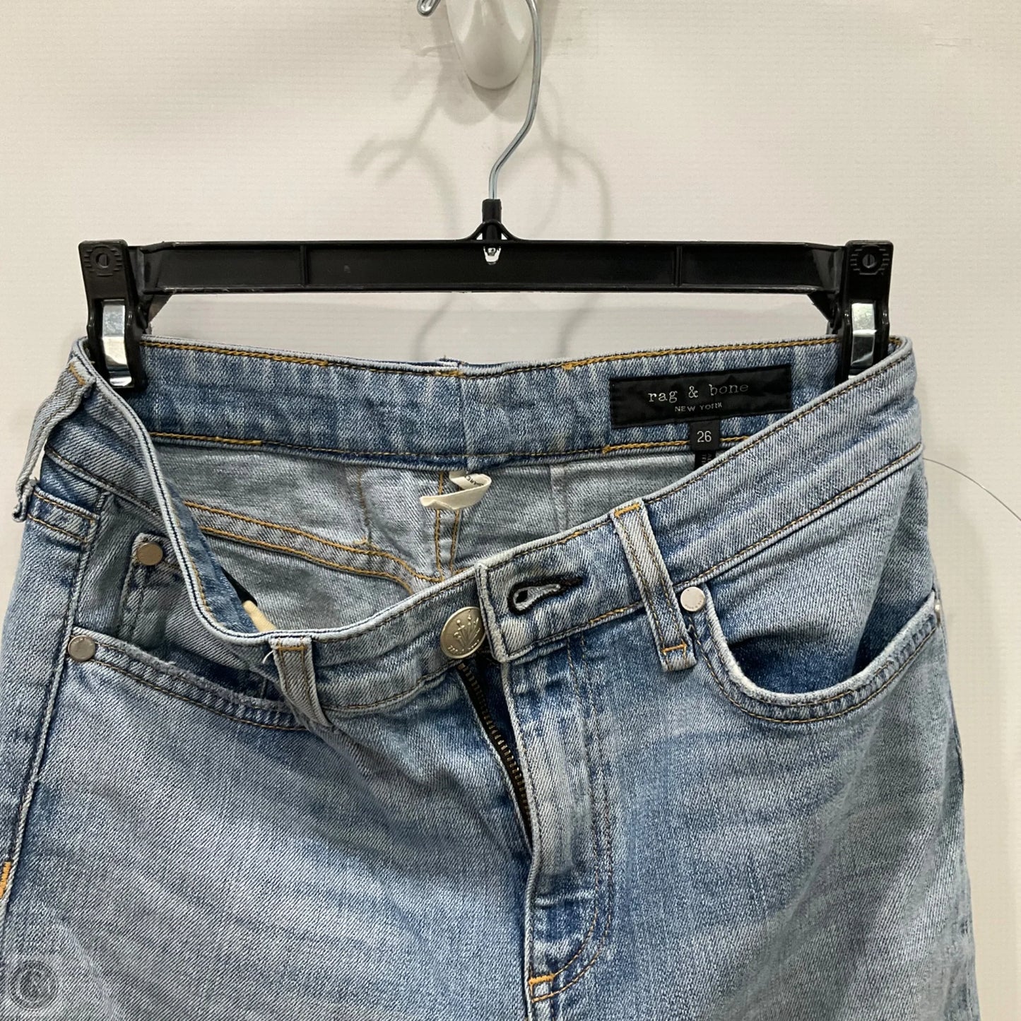 Jeans Straight By Rag & Bones Jeans In Blue Denim, Size: 2