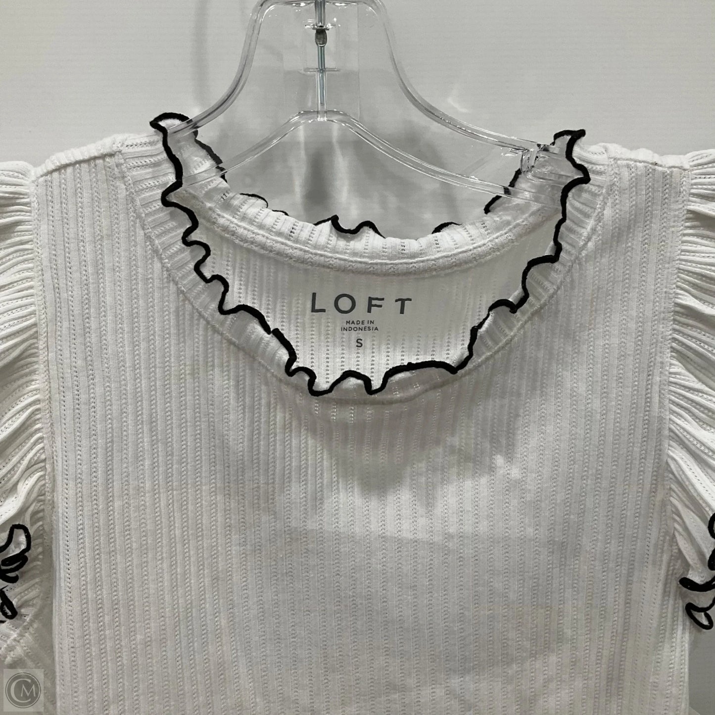 Top Sleeveless By Loft In White, Size: S
