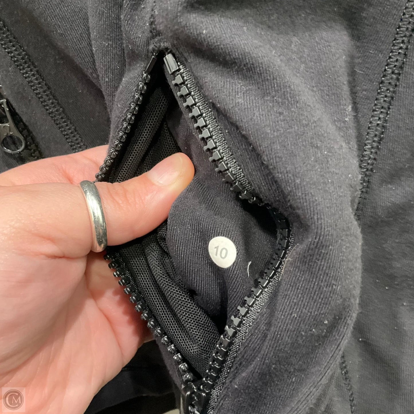 Athletic Jacket By Lululemon In Black, Size: 4