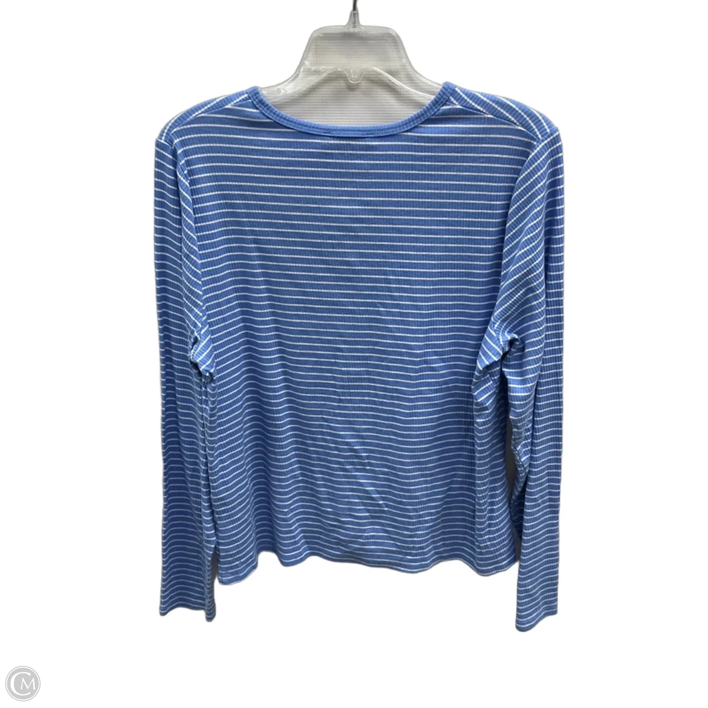 Top Long Sleeve By Free Assembly In Blue, Size: Xxl
