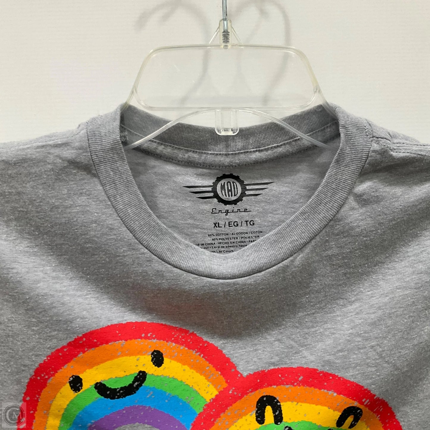 Top Short Sleeve Basic By Mad Engine In Rainbow Print, Size: S