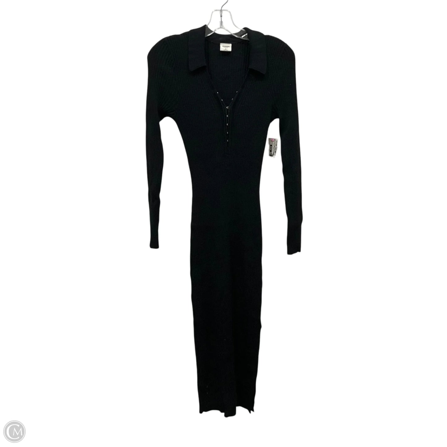 Dress Casual Midi By Abercrombie And Fitch In Black, Size: M