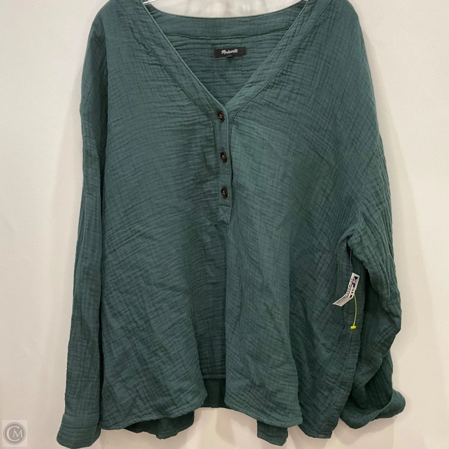 Top Long Sleeve By Madewell In Green, Size: 3x