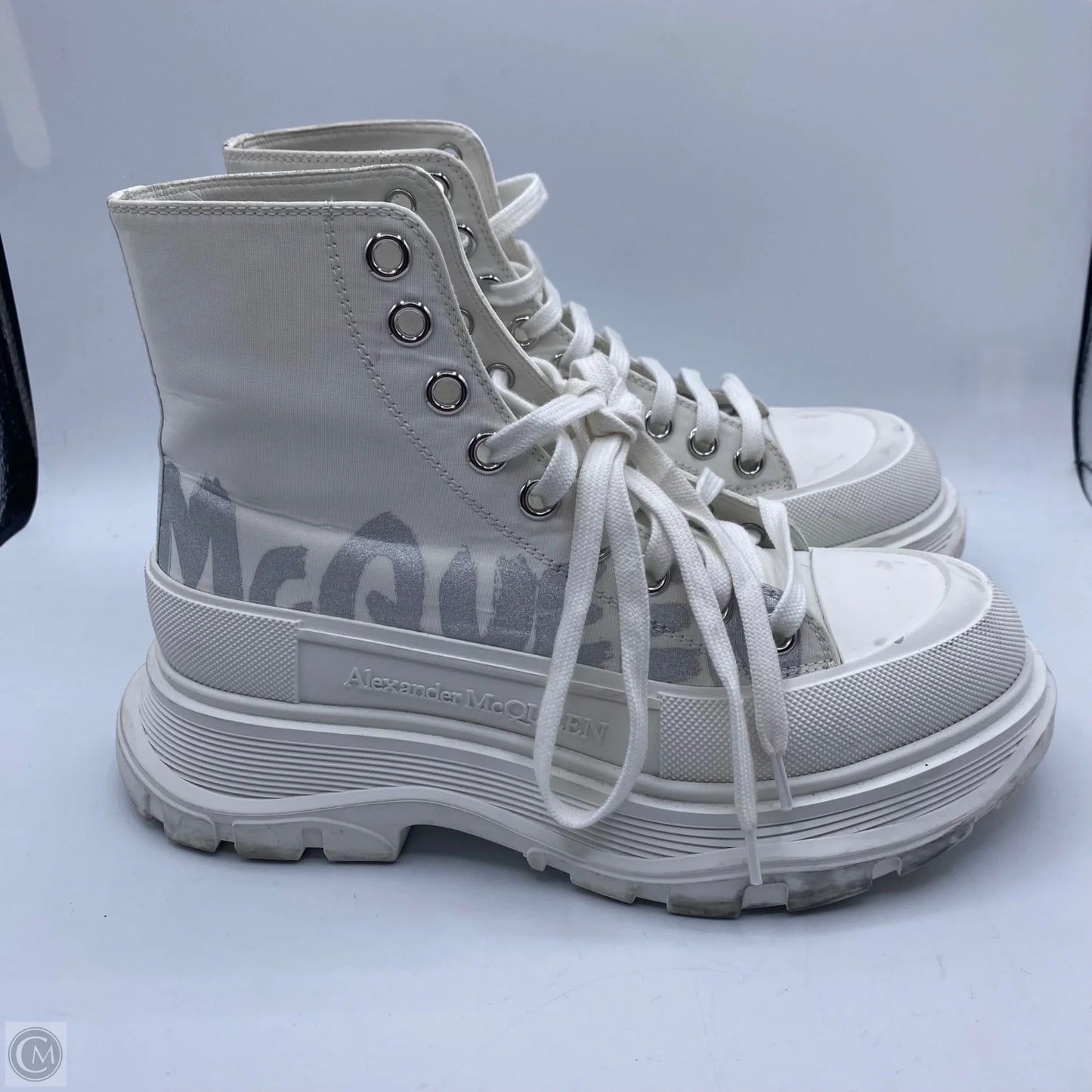 Shoes Luxury Designer By Alexander Mcqueen In White, Size: 7