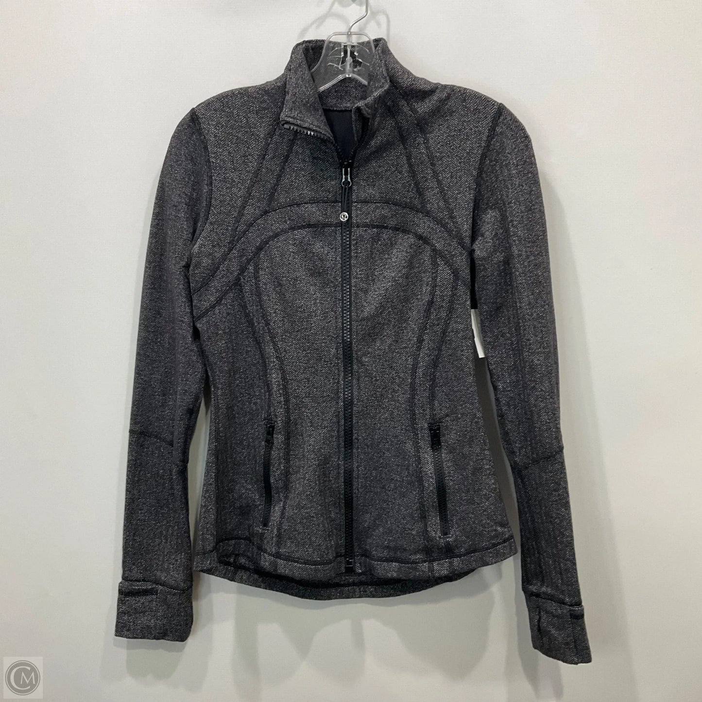 Athletic Jacket By Lululemon In Grey, Size: 8