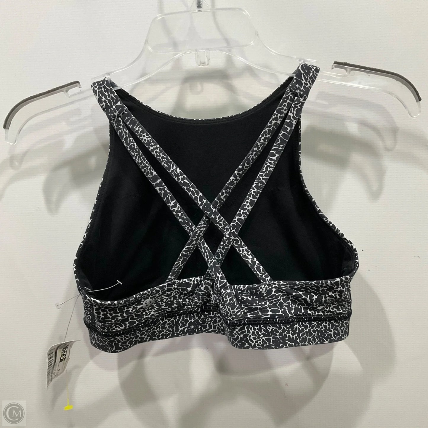Athletic Bra By Lululemon In Black & White, Size: 8