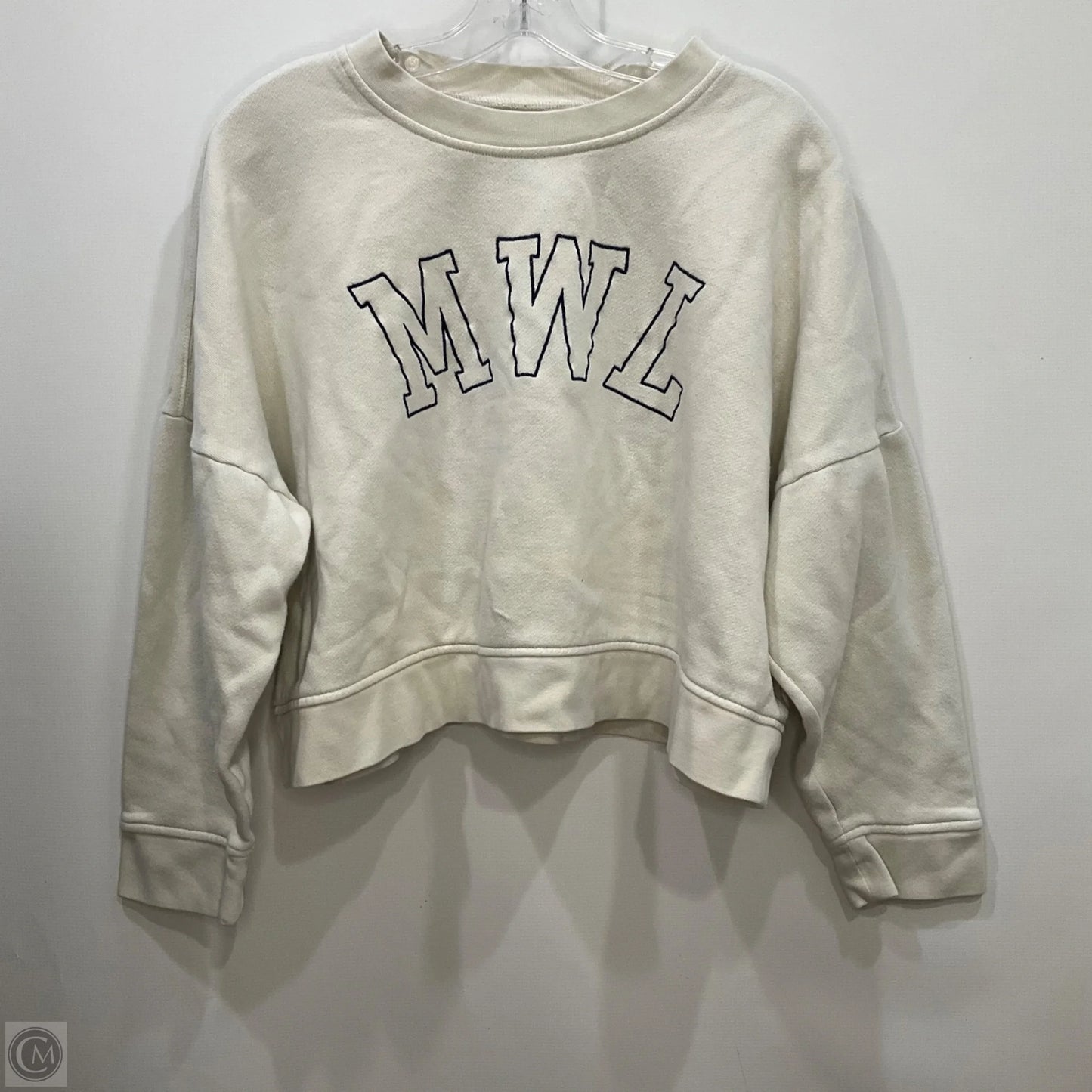 Sweatshirt Crewneck By Madewell In Cream, Size: Xl