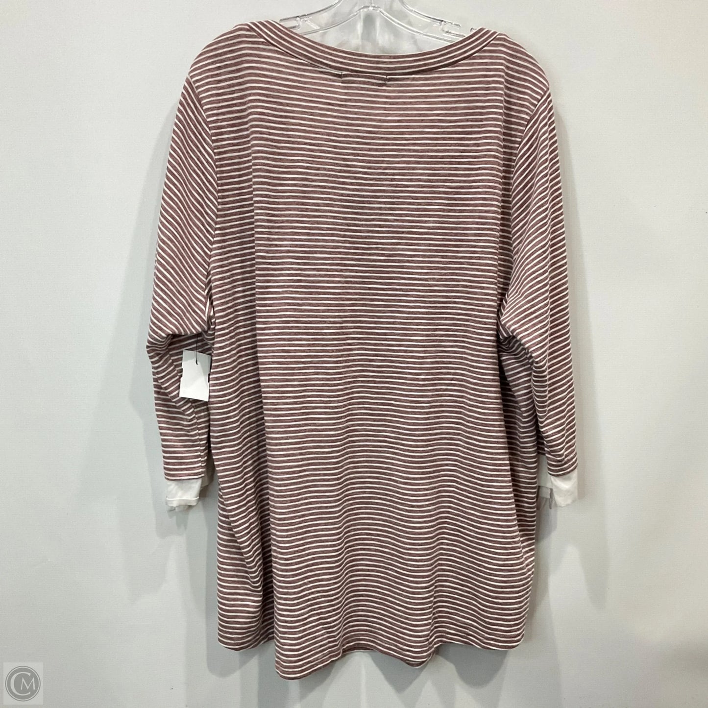Top Long Sleeve By Honey Punch In Striped Pattern, Size: 3x
