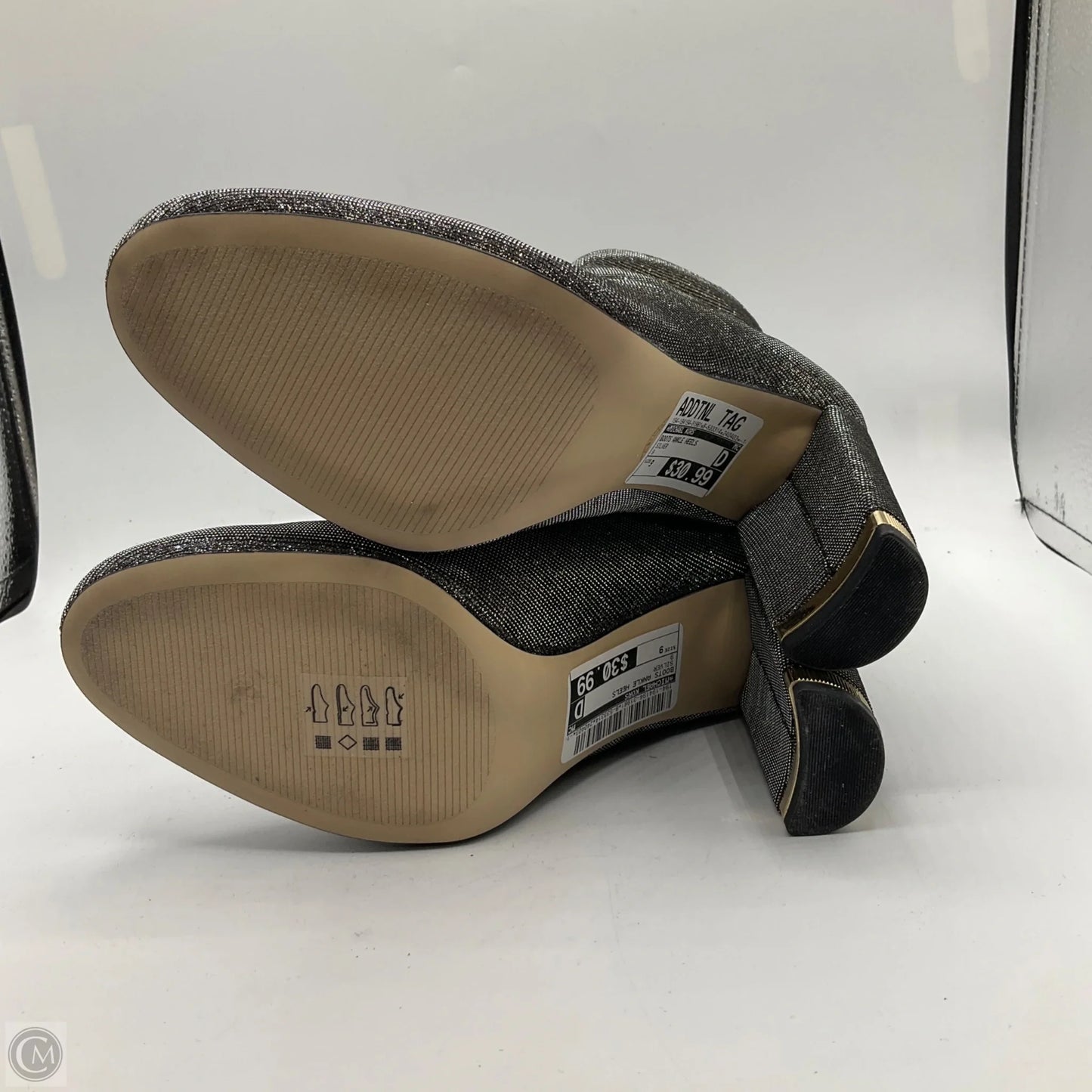 Boots Ankle Heels By Michael Kors In Silver, Size: 9