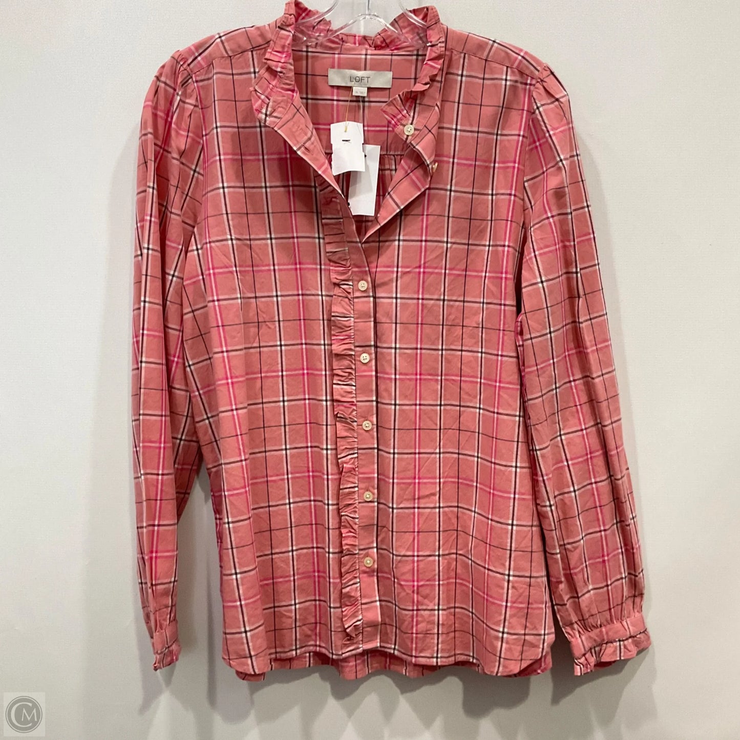 Top Long Sleeve By Loft In Pink, Size: M
