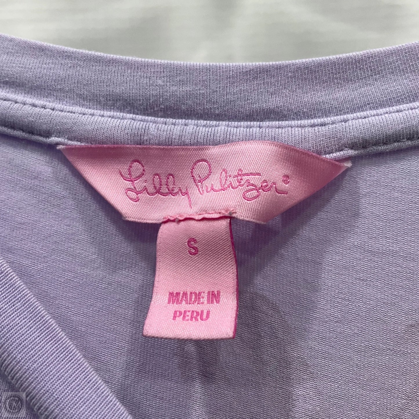 Top Long Sleeve Designer By Lilly Pulitzer In Grey & Purple, Size: S