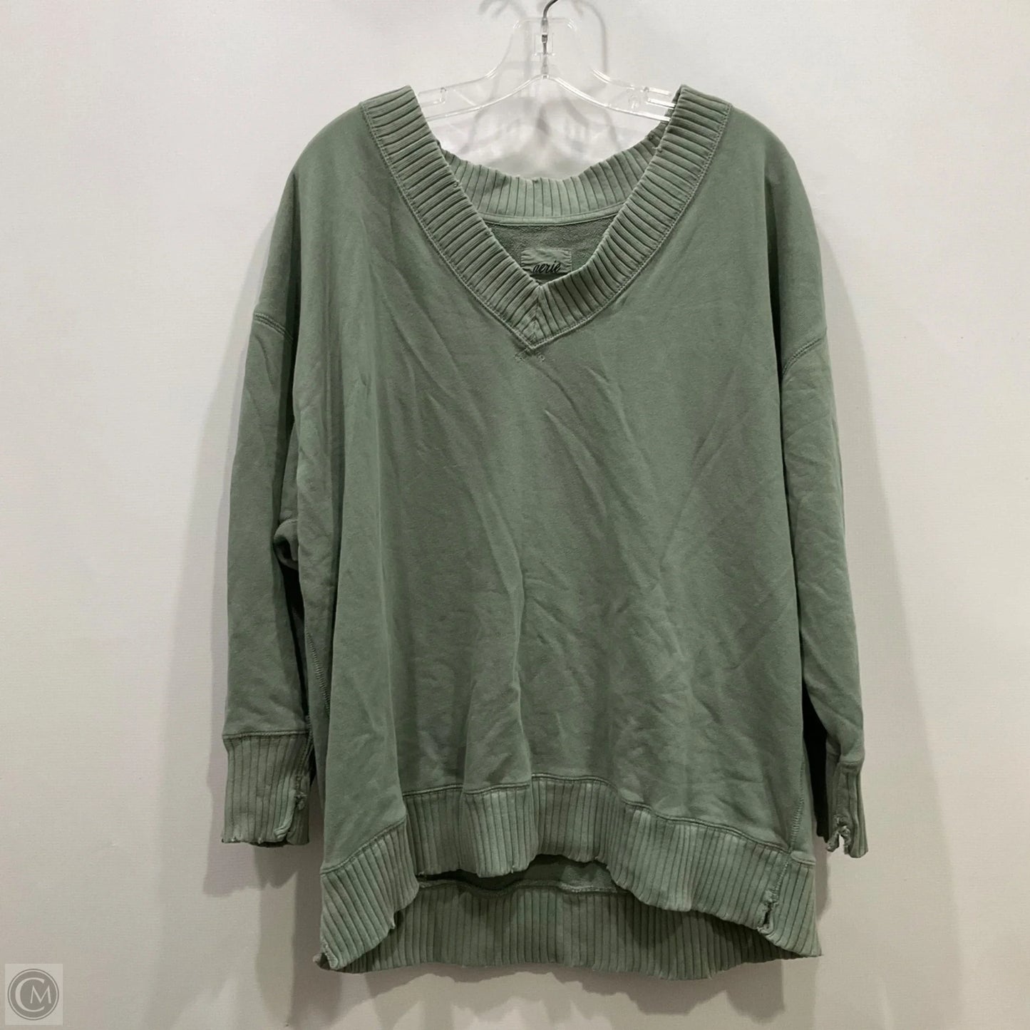 Top Long Sleeve By Aerie In Green, Size: M
