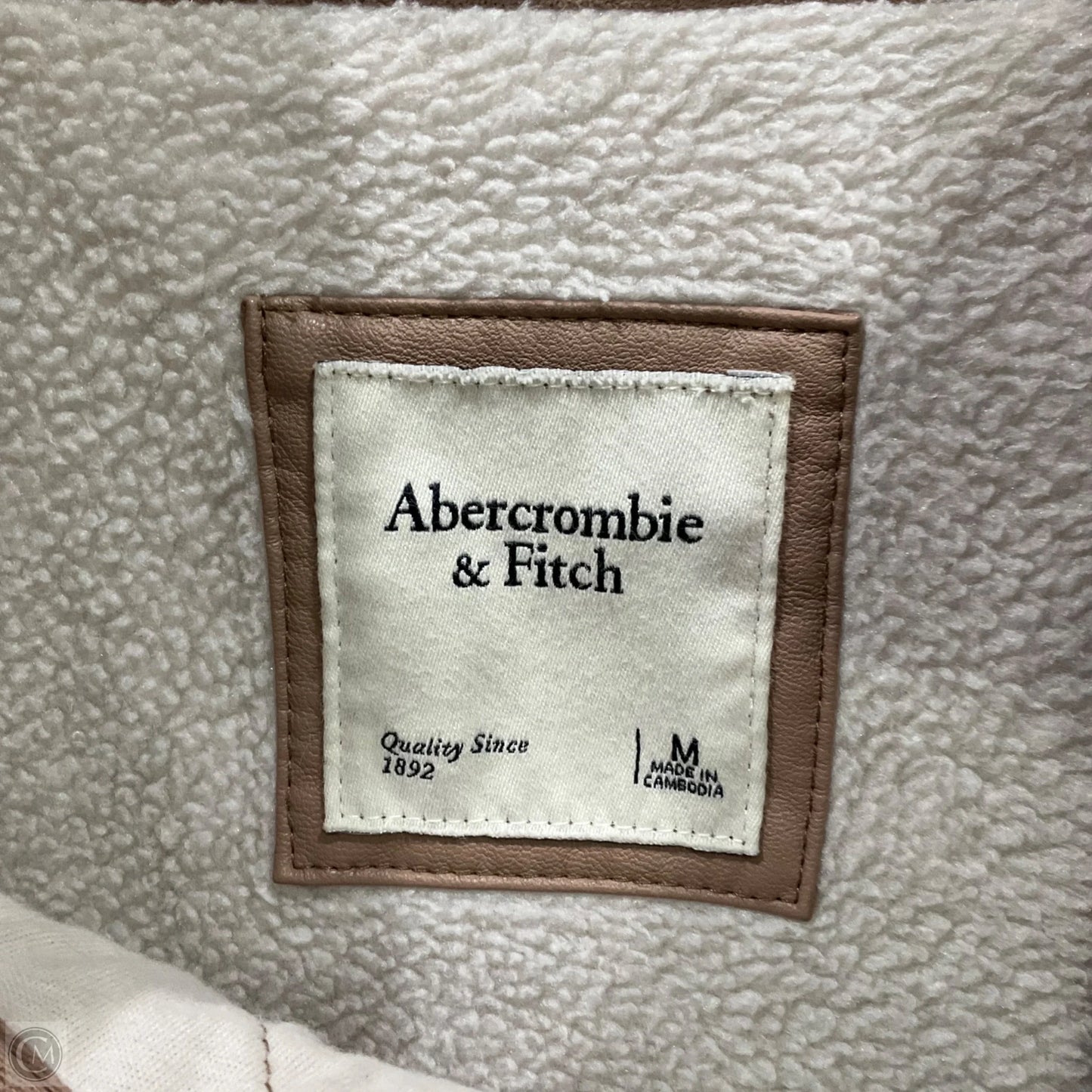 Jacket Fleece By Abercrombie And Fitch In Cream, Size: M