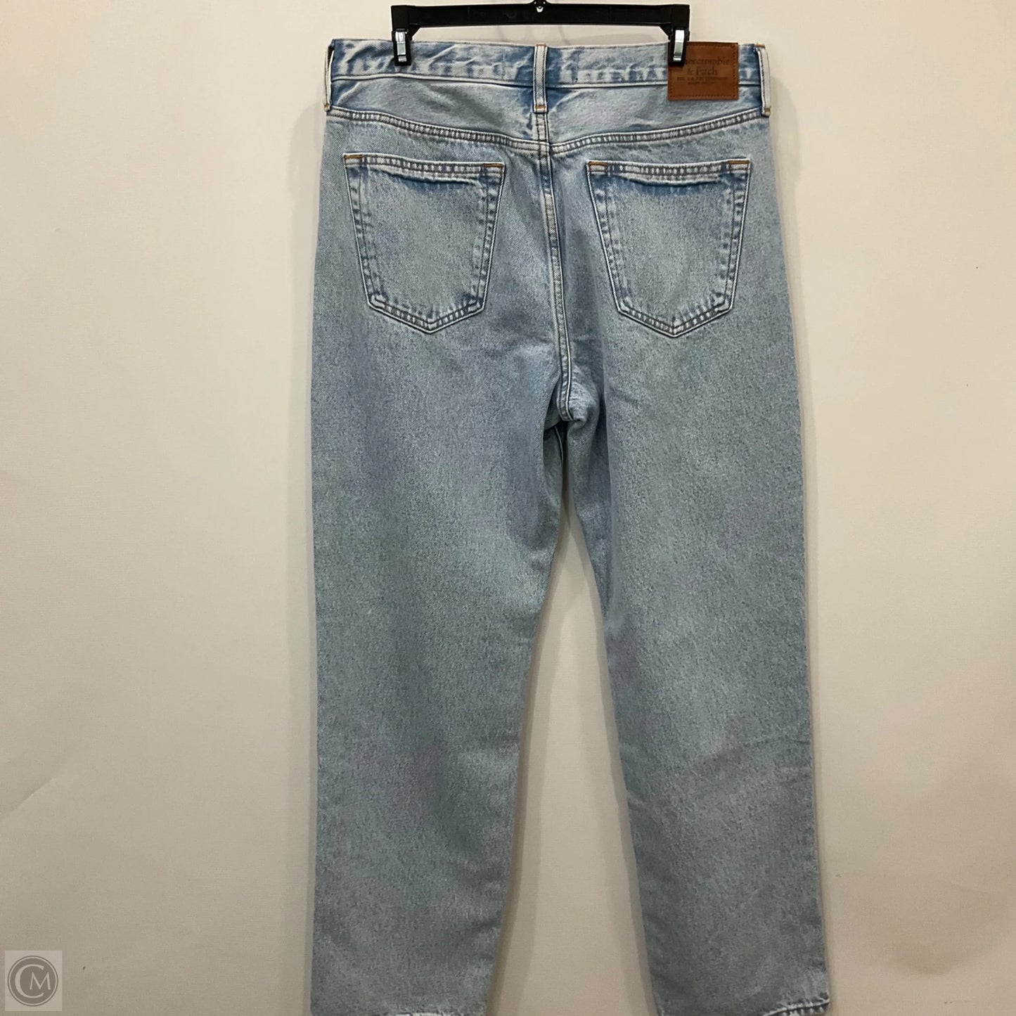 Jeans Straight By Abercrombie And Fitch In Blue Denim, Size: 14