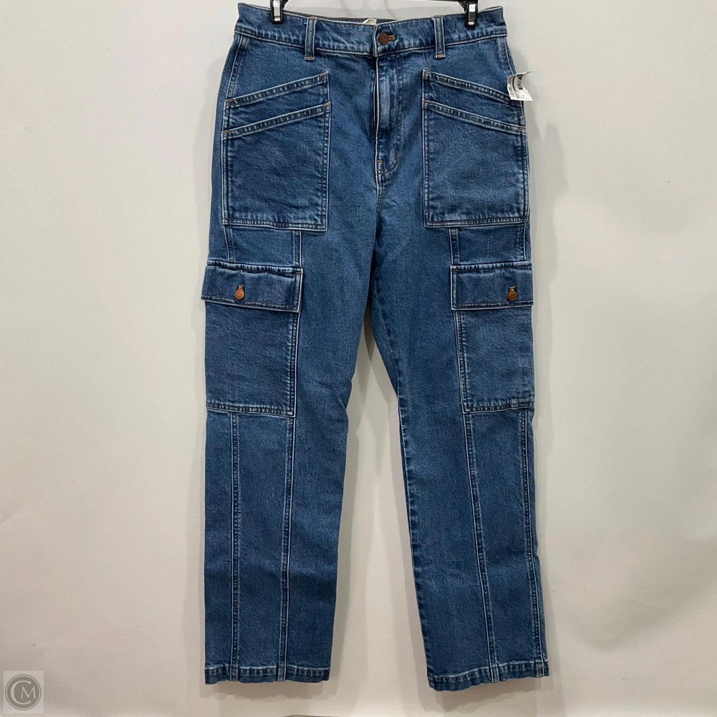 Jeans Straight By Madewell In Blue Denim, Size: 8