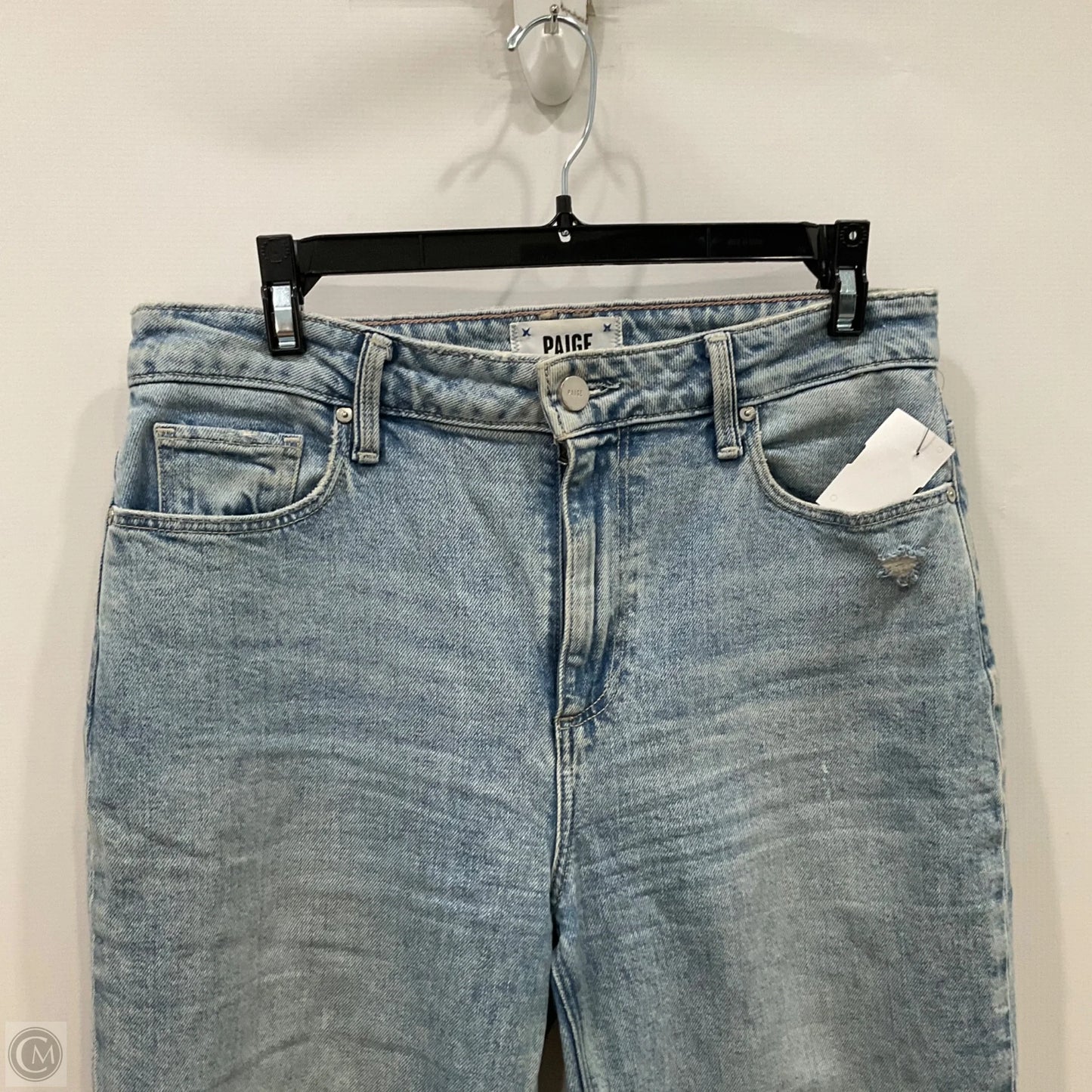 Jeans Straight By Paige In Blue Denim, Size: 8