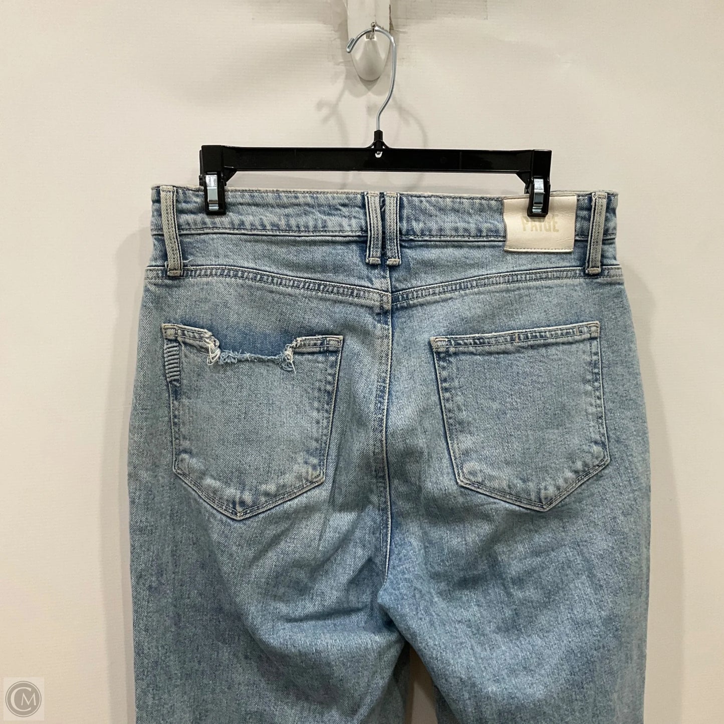 Jeans Straight By Paige In Blue Denim, Size: 8