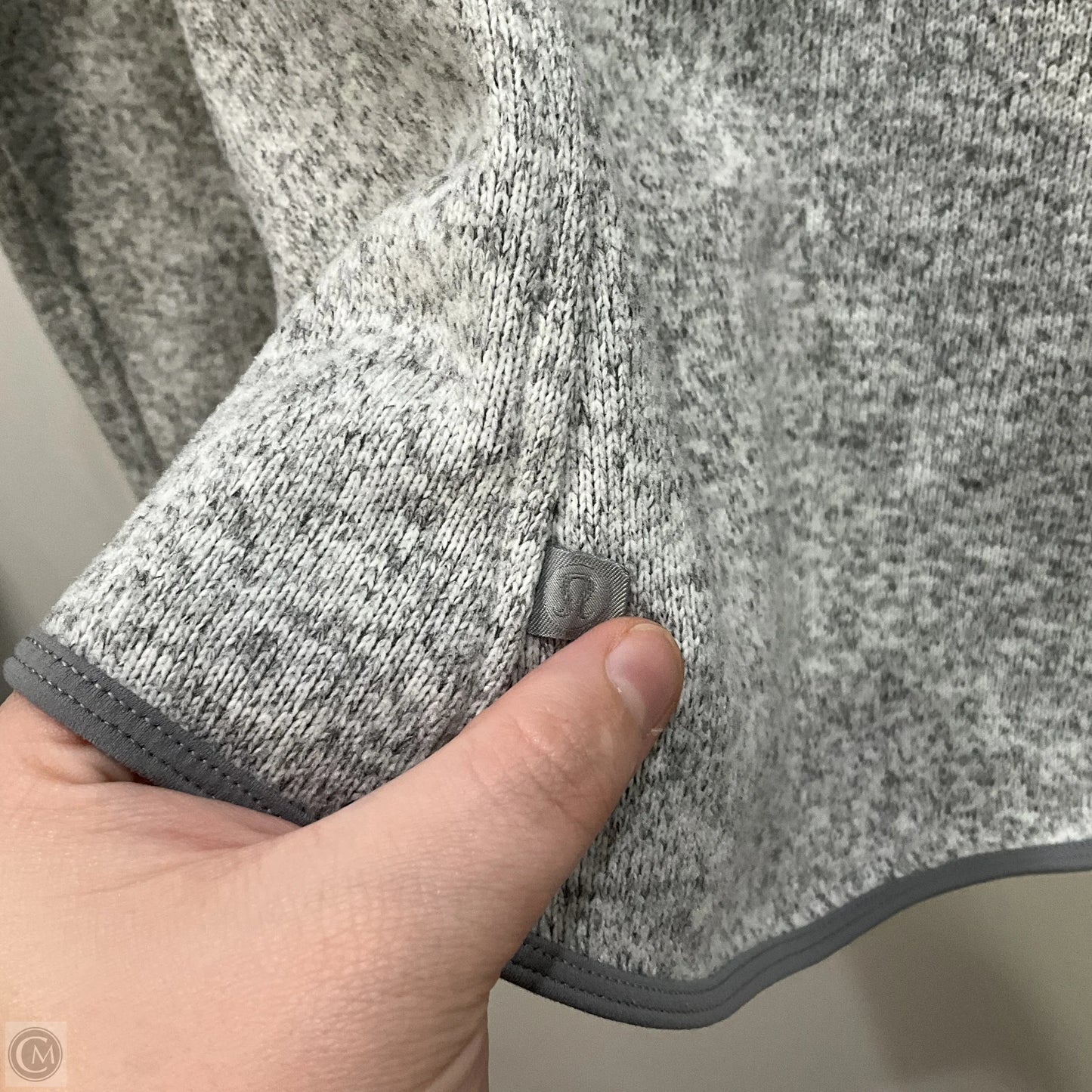 Athletic Sweatshirt Hoodie By Lululemon In Grey, Size: 4