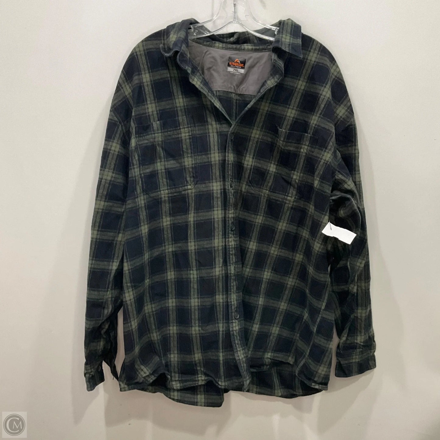 Top Long Sleeve By Clothes Mentor In Black & Green, Size: 2x