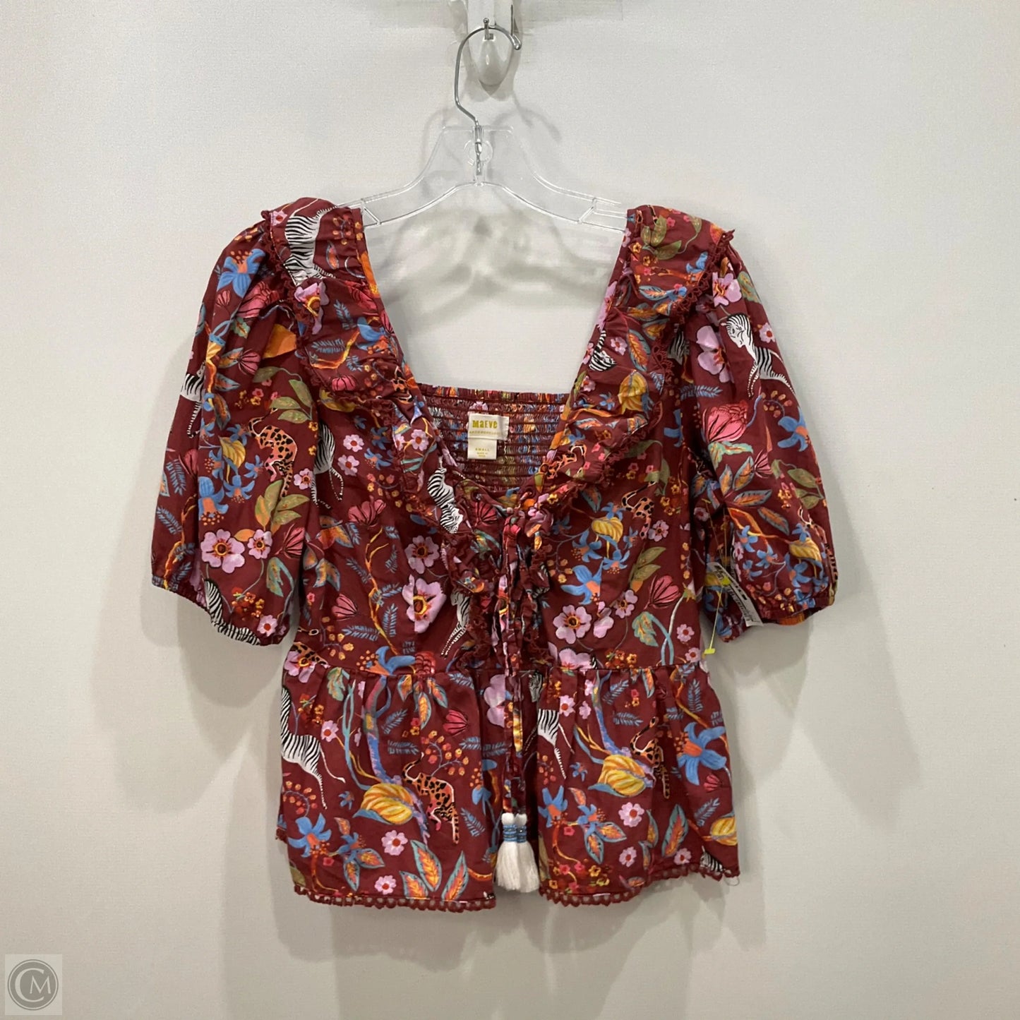 Top Short Sleeve By Maeve In Floral Print, Size: S