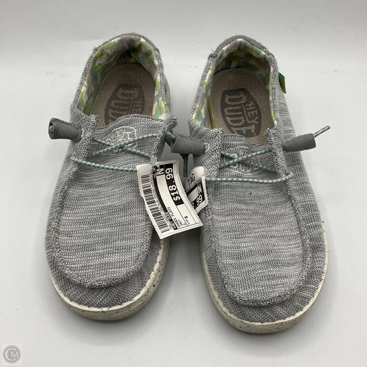 Shoes Flats By Hey Dude In Grey, Size: 6
