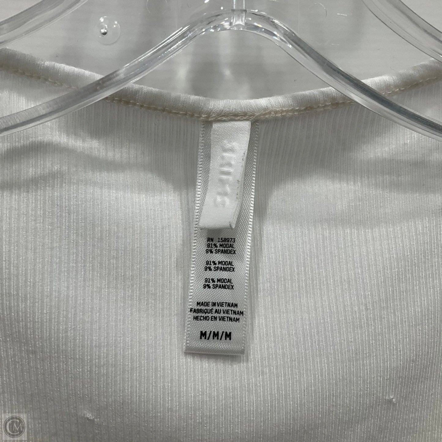Top Sleeveless By Skims In White, Size: M