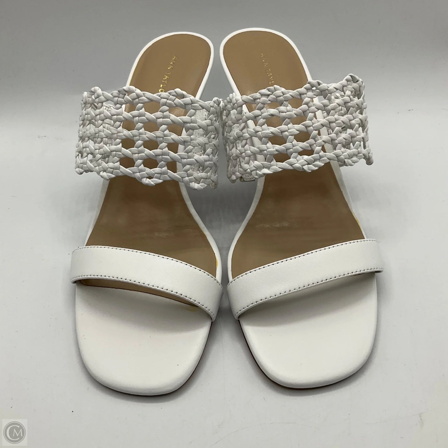 Sandals Heels Kitten By Ann Taylor In White, Size: 9