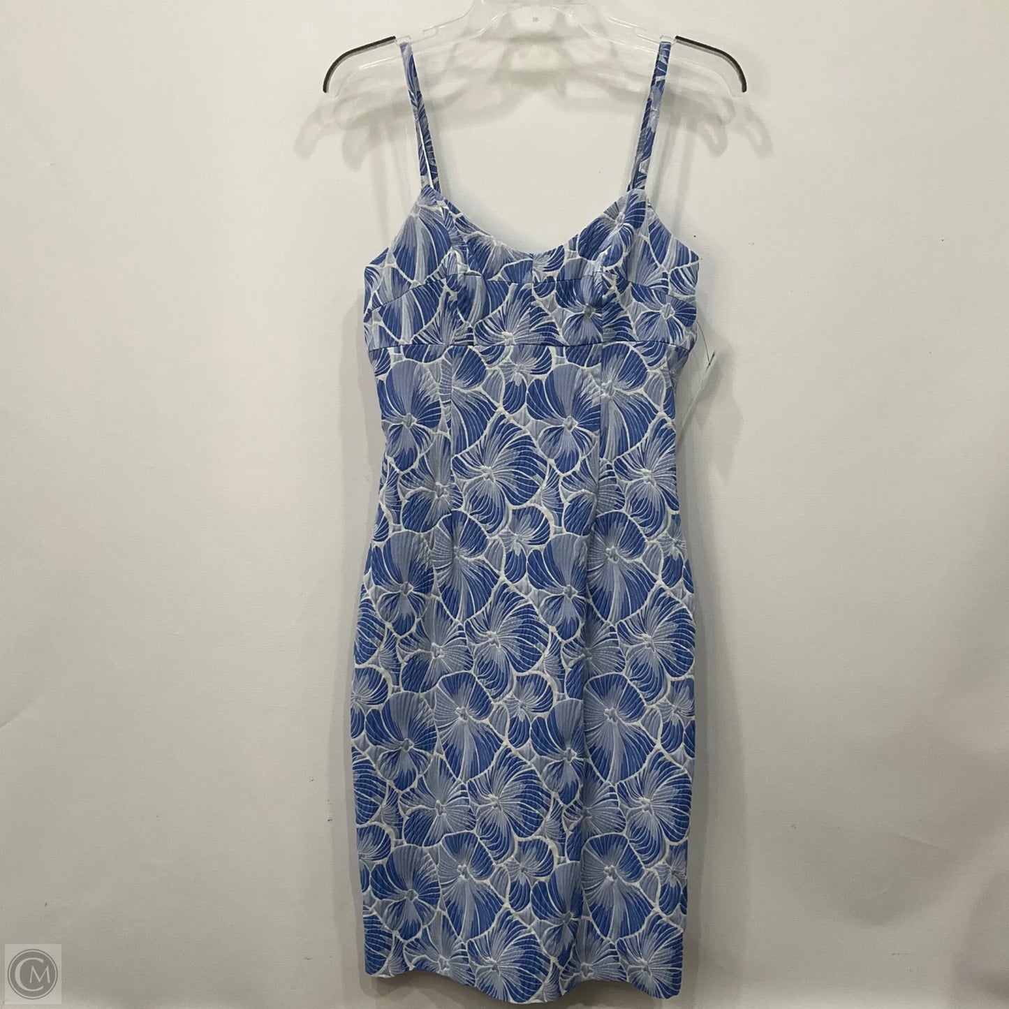 Dress Casual Midi By Hd In Paris In Blue & White, Size: 4