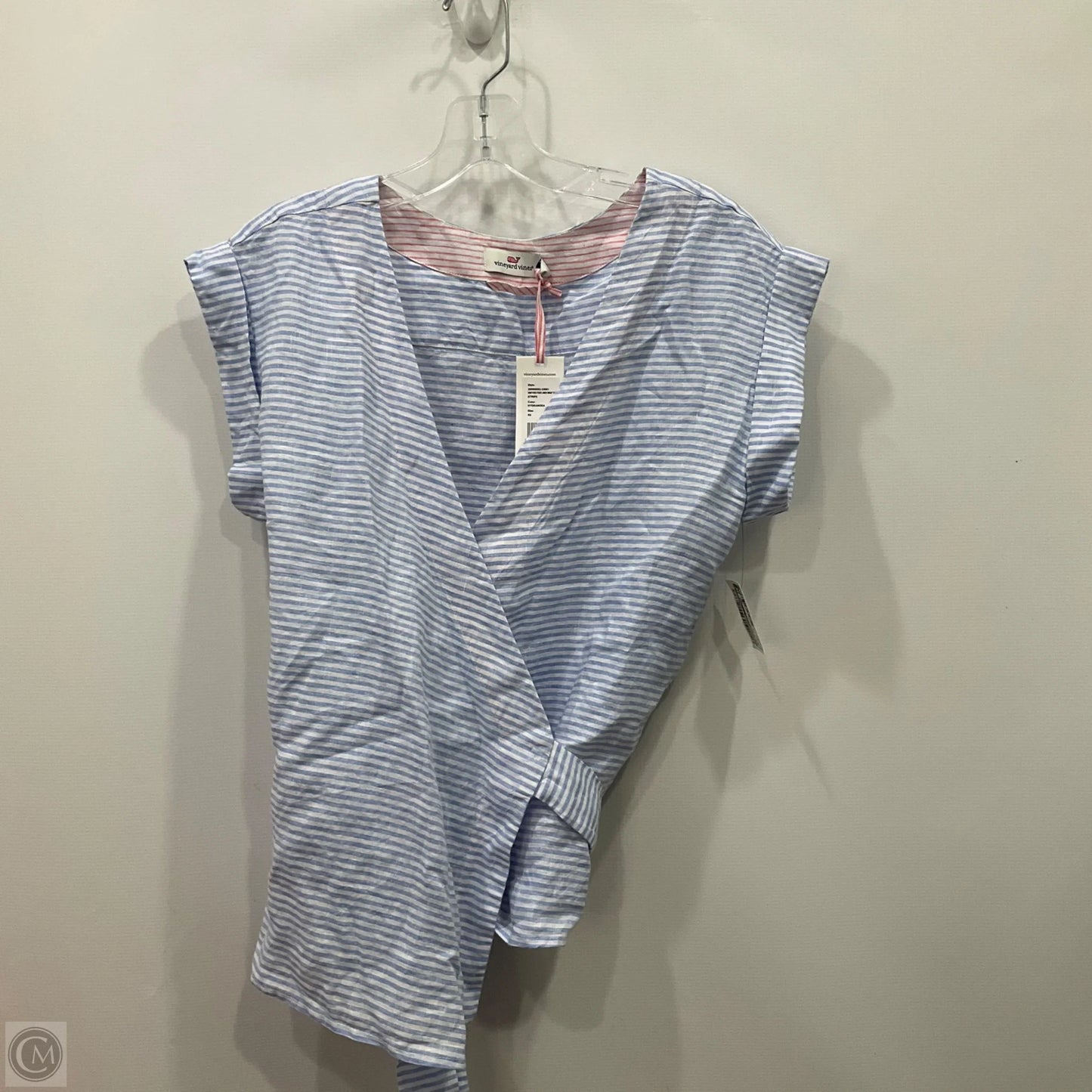 Top Sleeveless By Vineyard Vines In Blue & White, Size: Xs