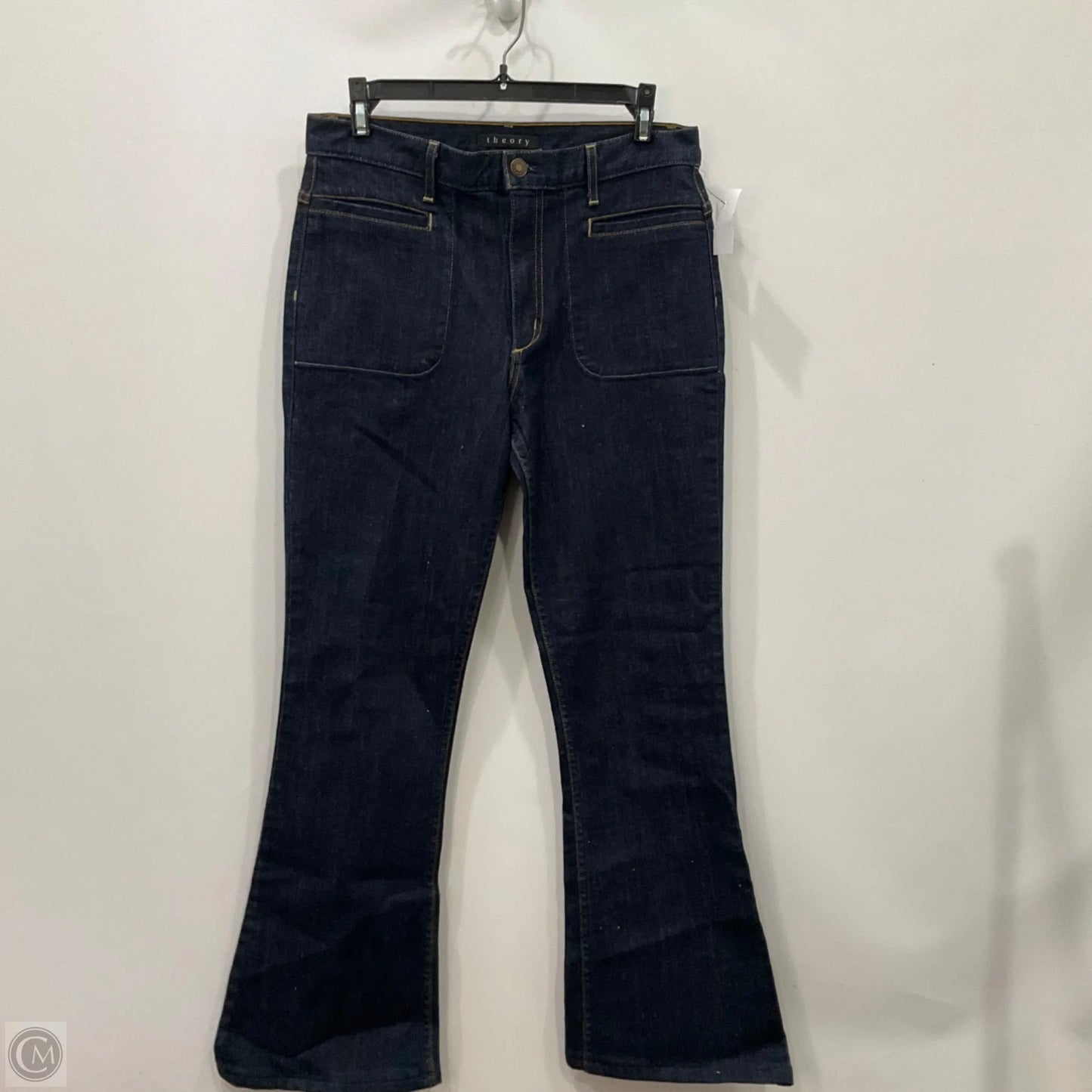 Jeans Cropped By Theory In Blue Denim, Size: 6