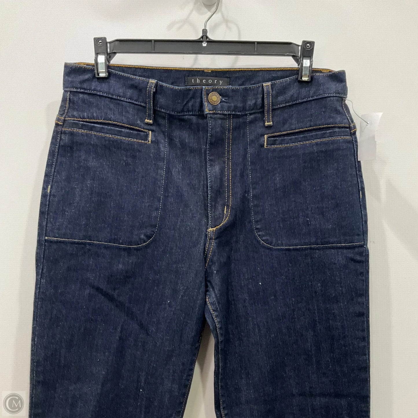 Jeans Cropped By Theory In Blue Denim, Size: 6