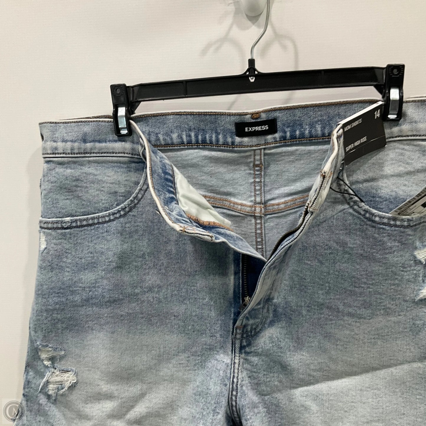 Shorts By Express In Blue Denim, Size: 14