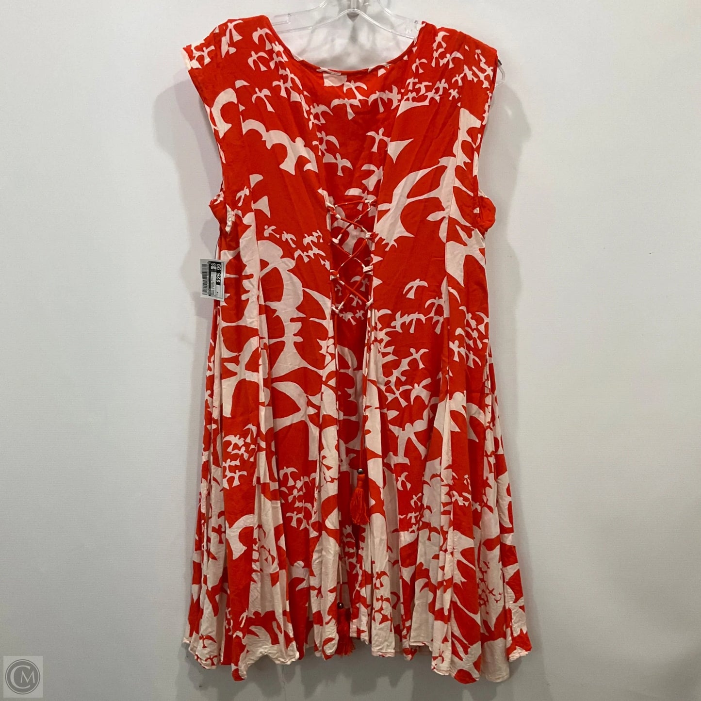 Dress Casual Midi By Maeve In Orange & White, Size: M