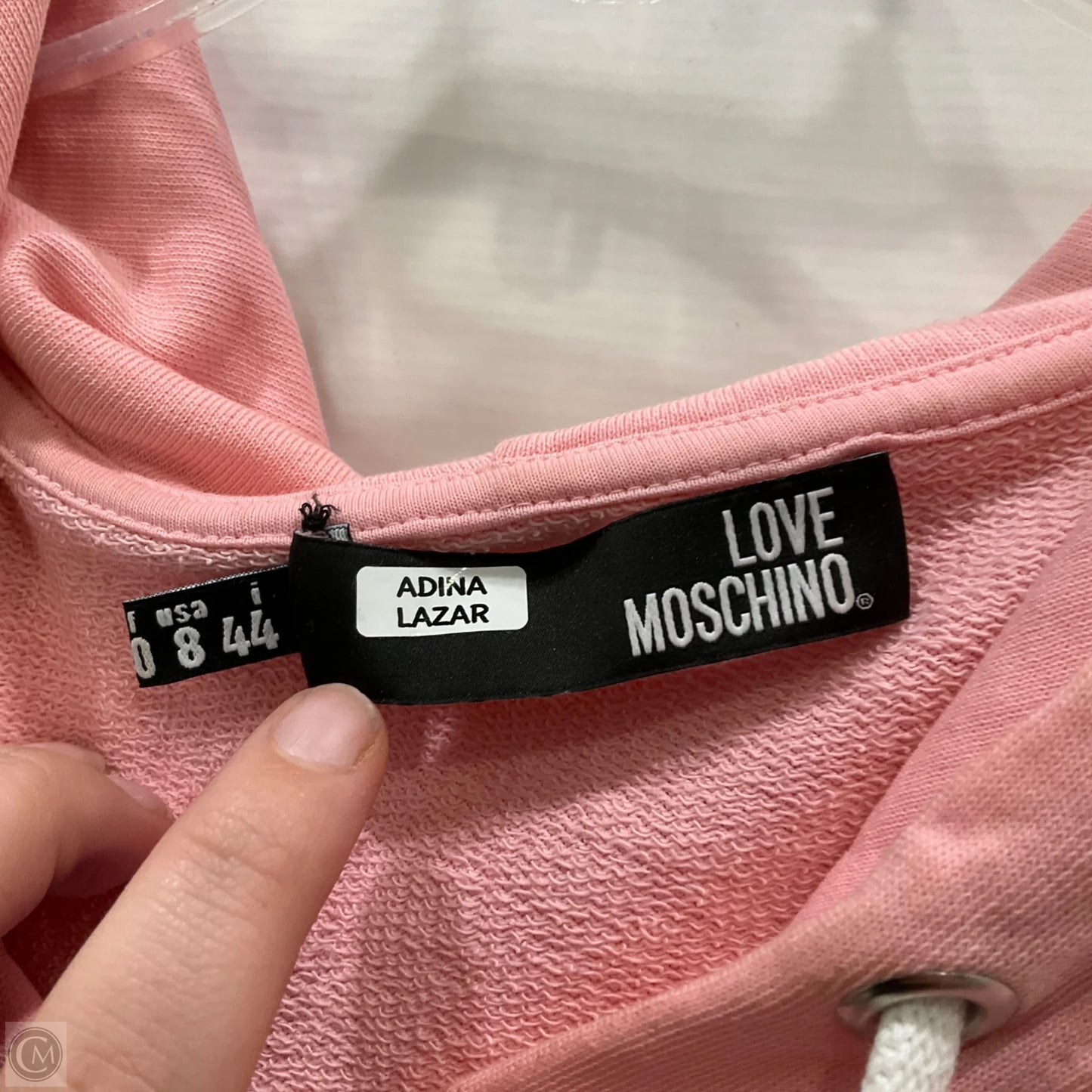 Sweatshirt Hoodie By Love Moschino In Pink, Size: M