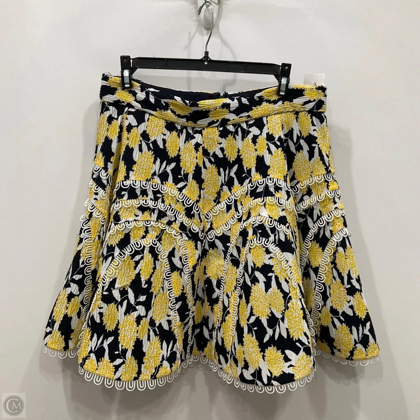 Skirt Mini & Short By Anthropologie In Black & Yellow, Size: Xl