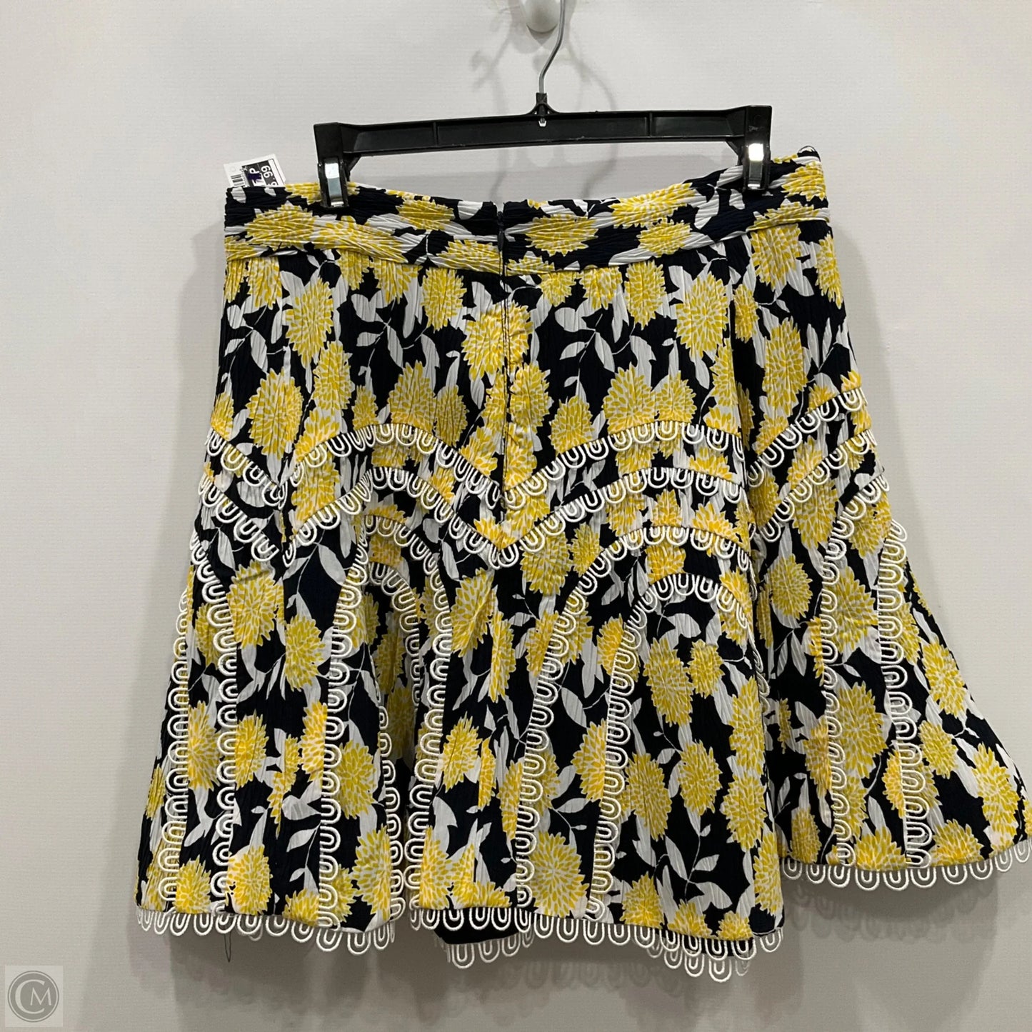 Skirt Mini & Short By Anthropologie In Black & Yellow, Size: Xl