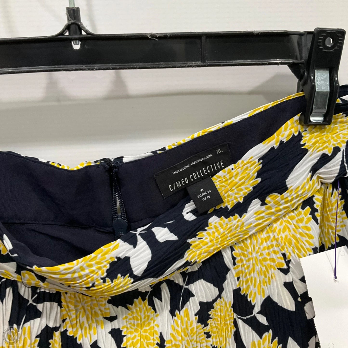 Skirt Mini & Short By Anthropologie In Black & Yellow, Size: Xl