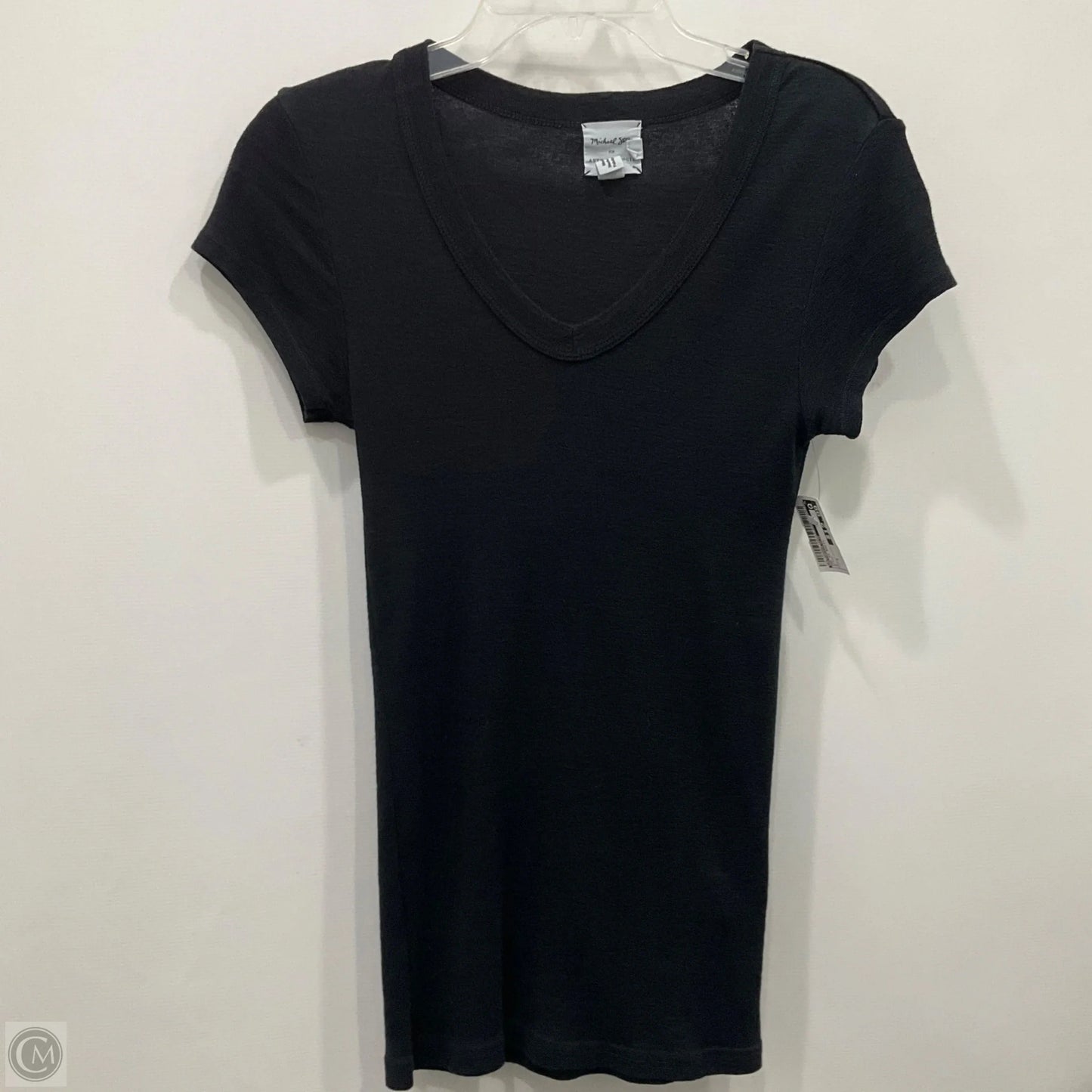 Top Short Sleeve Basic By Anthropologie In Black, Size: S