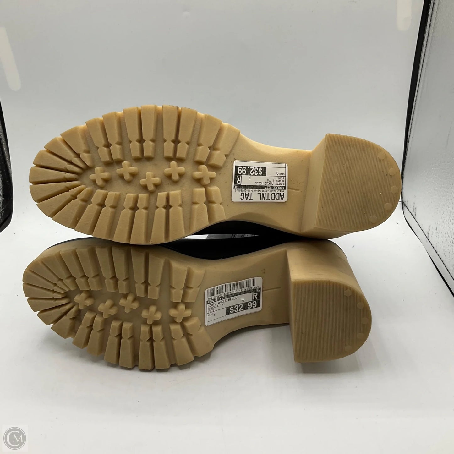 Boots Ankle Heels By Dolce Vita In Black & Tan, Size: 9